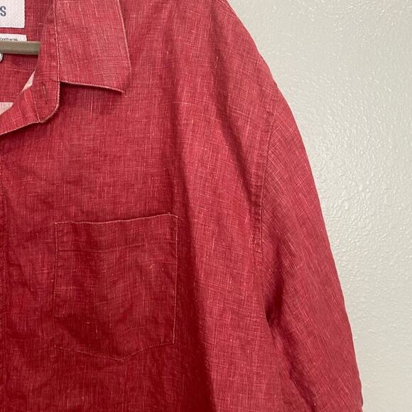 28 Palms Relaxed Fit Linen Button Down Sz XXL - Picture 4 of 11